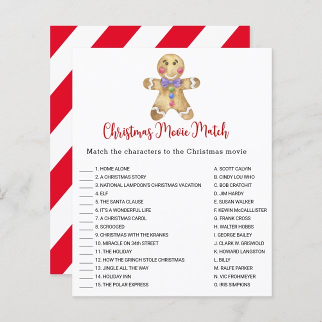 Pão de Gengala - Jogo de Vídeo de Natal (Frente/Verso)