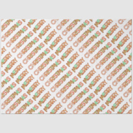 Pão de Gengibre Papel Tecido Feliz de Natal