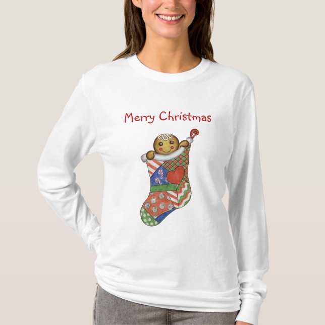 Pão de Gengibre - T-Shirt de Natal (Frente)