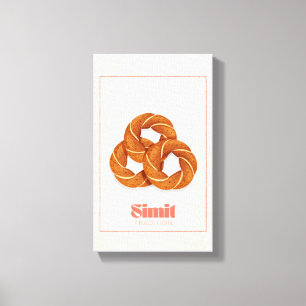 Pão de Gergelim Turco Simit Tradição Canvas Poster