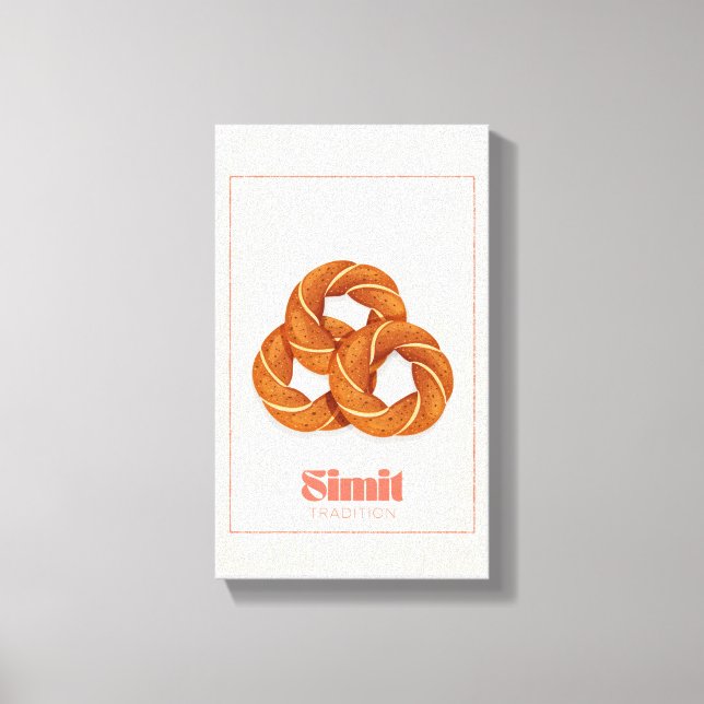 Pão de Gergelim Turco Simit Tradição Canvas Poster (Frente)