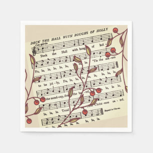Pão de Natal Papel Musical em Guardanapo