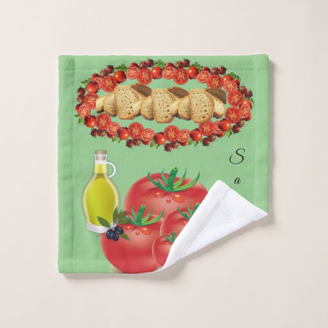 Pão De Tomate De Azeite Mãos De Banheiro Conjuntos (Pano de lavar)