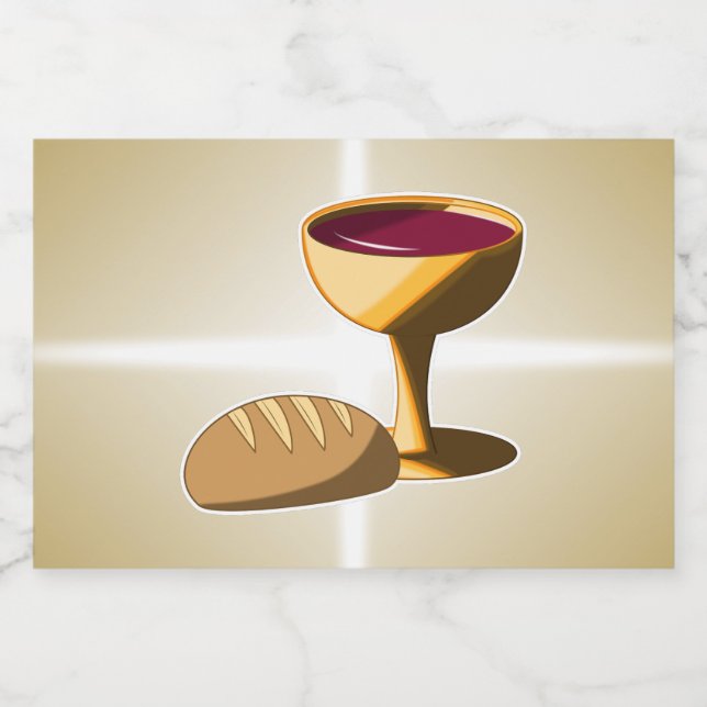 Pão e Vinho A última comuna de Páscoa de jantar (Rótulo Único)