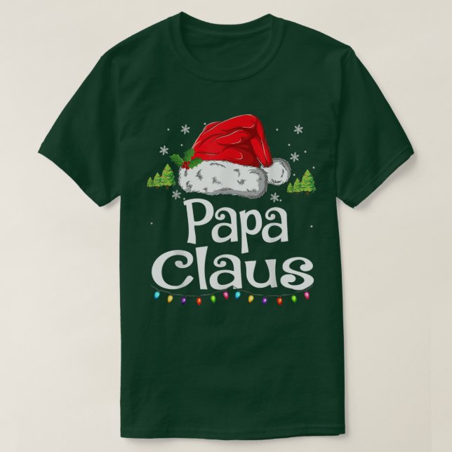 Papá Claus Camisa A Família Pajama De Natal (Frente do Design)