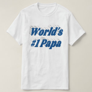 Papa com texto azul-marinho T-Shirt