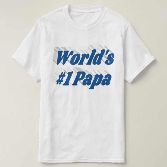 Papa com texto azul-marinho T-Shirt (Frente do Design)