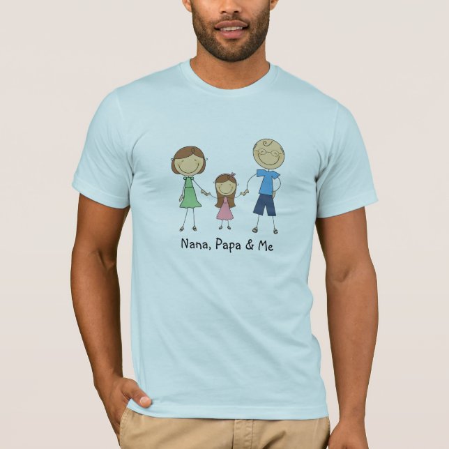 Papá e mim de Nana t-shirt (Frente)