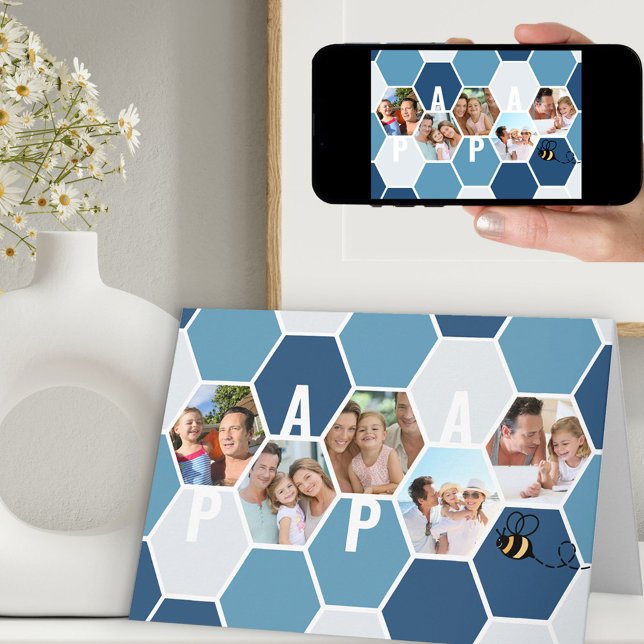 Papa Honeycomb Foto Colagem 5 Foto Cartão de Anive (Criador carregado)