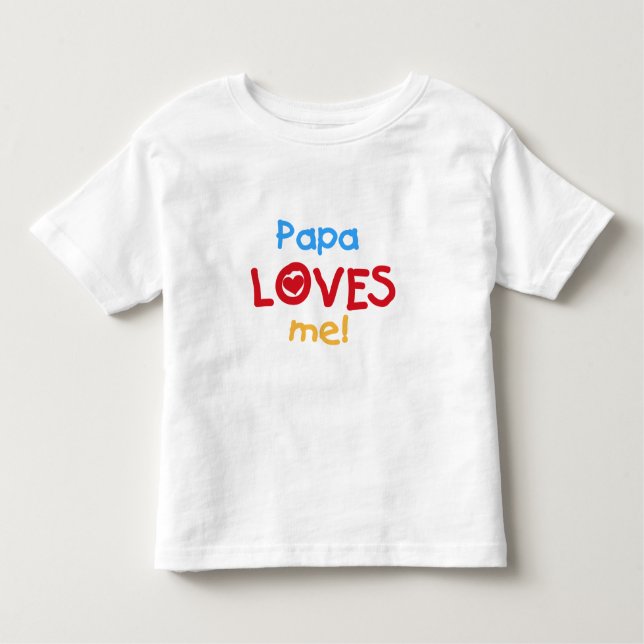 Papa me ama T-shirts e presentes (Frente)