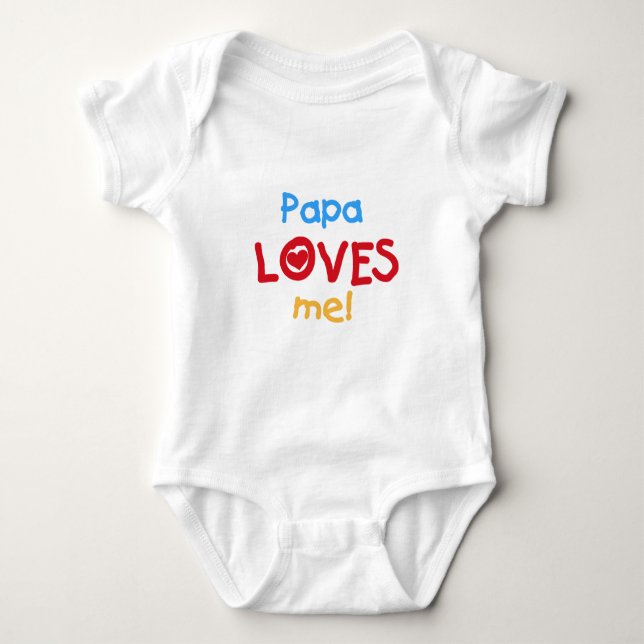 Papa me ama T-shirts e presentes (Frente)