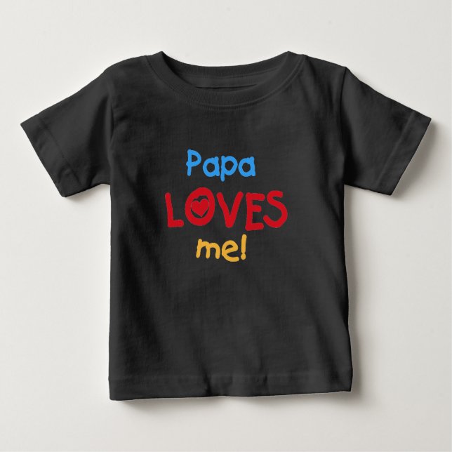 Papa me ama T-shirts e presentes (Frente)