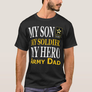 Papá meu t-shirt quente do pai do exército do