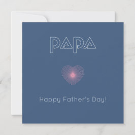 Papá Personalizável, Cartão de Saudação Clara