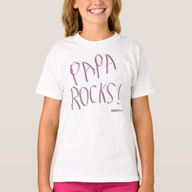 Papá Rocks! Camiseta (Frente)