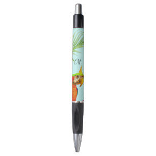 Papagaio Arara Multicolor Tropical & Caneta Monogr