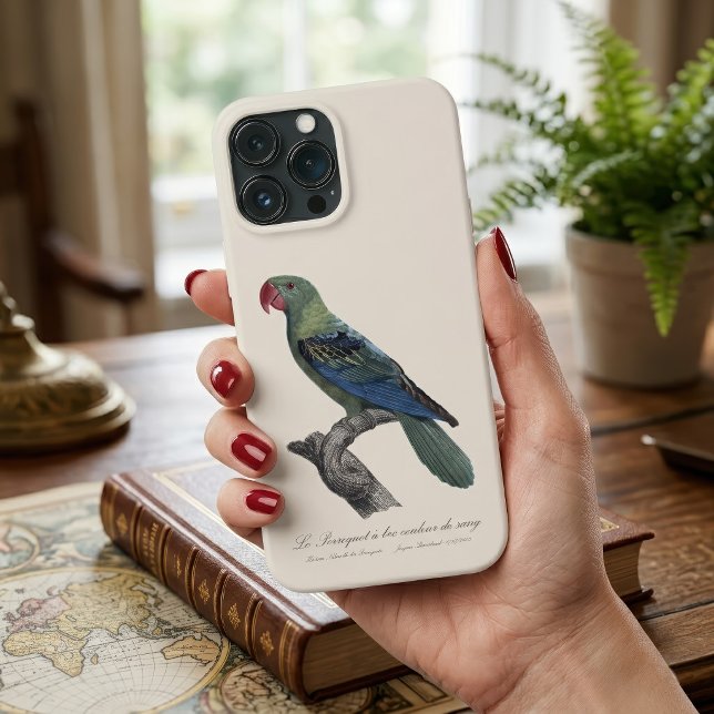 Papagaio-de-bico-largo, Tanygnathus Megalorynchos (Great-Billed Parrot, Tanygnathus Megalorynchos. iPhone Case)