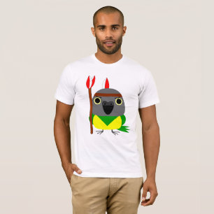 Papagaio de Senegal, t-shirt do indiano do nativo