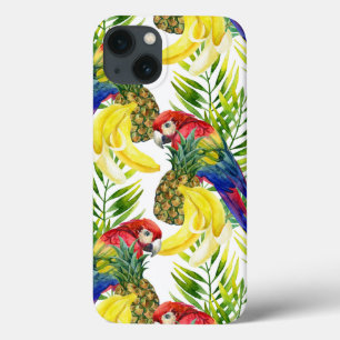 Papagaios e fruta tropical