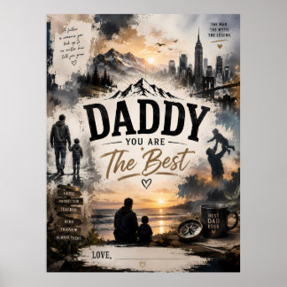 Papai Customizado Você É O Melhor Poster