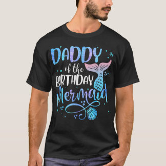 Papai da Família de Sereia de Aniversário Camisa C