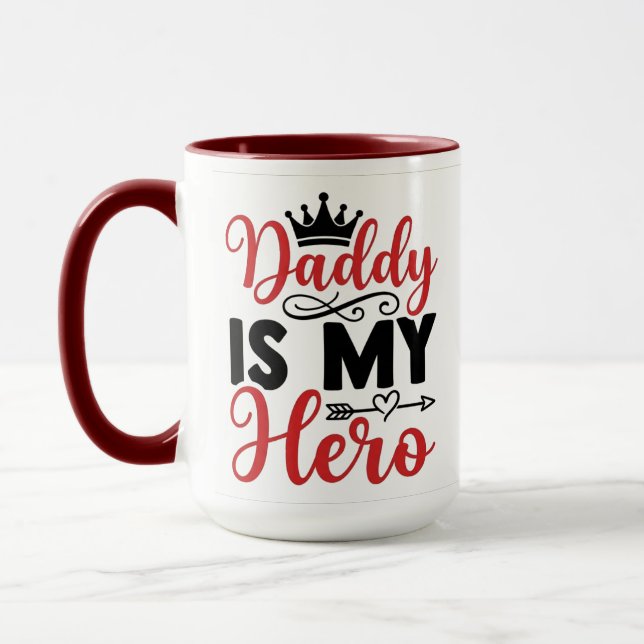 Papai é meu herói Caneca do Dia dos Pais (Esquerda)