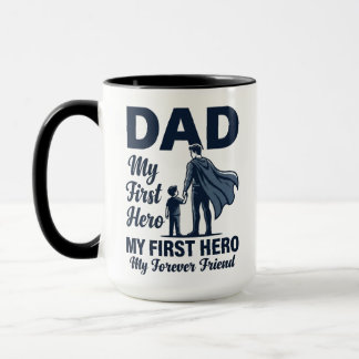 Papai Meu Primeiro Herói Caneca do Dia dos Pais Su