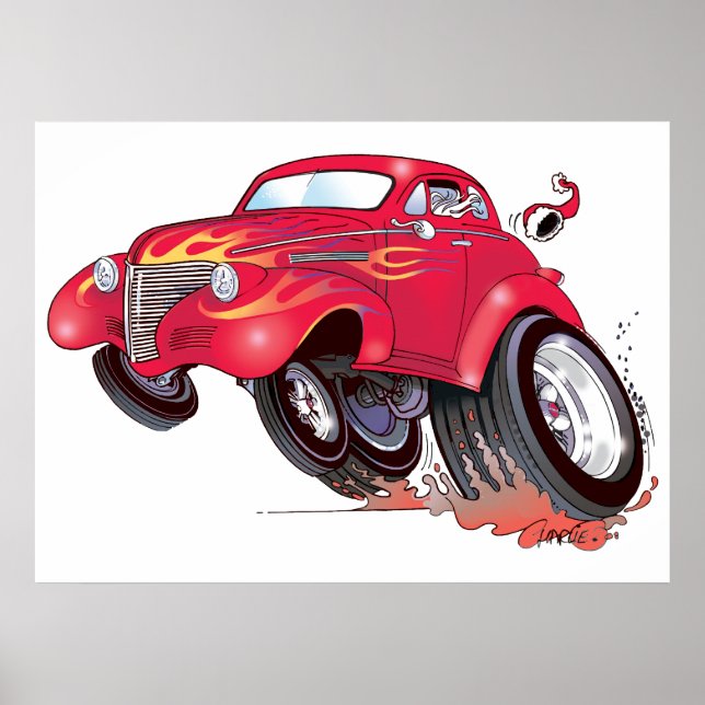 Papai noel 39 Chevy poster (Frente)