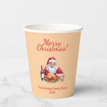 Papai Noel Alegre Festa de Natal Personalizável