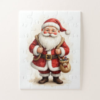 Papai Noel Alegre – Quebra-cabeça de Natal