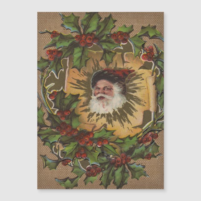 Papai Noel Antigo Azevinho Natal Antigo (Frente)