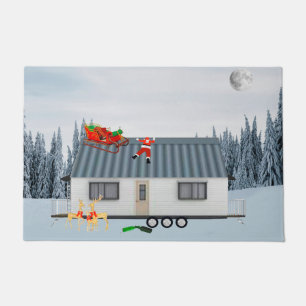 Papai Noel Bêbado Tapete de Porta