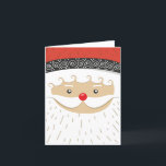 Papai Noel Bonito Face Cartão de Natal<br><div class="desc">Uma escolha excelente para crianças ou qualquer pessoa na sua lista.</div>