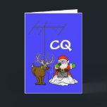 Papai noel & cartão de Natal de Rudolph -<br><div class="desc">We've obteve o papai noel no Pólo Norte em seu equipamento. E, o we've obteve o nariz de Rudolph como a fonte de energia remota do papai noel! Oh, e Rudolph pobre tem a antena prendida com correias a sua cabeça demasiado. Embora nós tenhamos a "qualidade de cópia" na parte...</div>