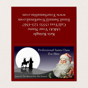 Papai Noel Cartão de visita Jesus É O Motivo Do Co