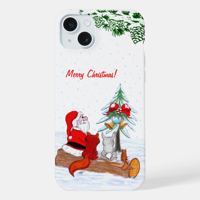 Papai Noel com Raposa e Esquilo do Coelho (Verso)