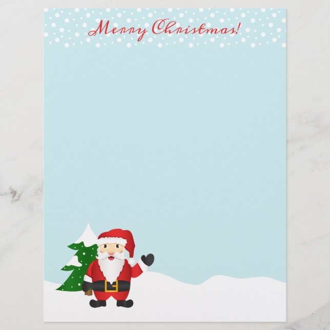 Papai Noel de desenho animado fofo Natal feliz (Frente)