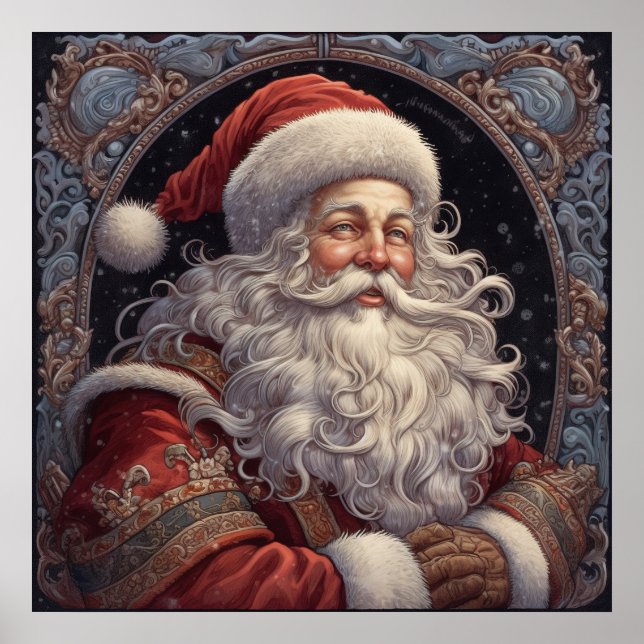 Papai noel de Natal Festivo Poster (Frente)