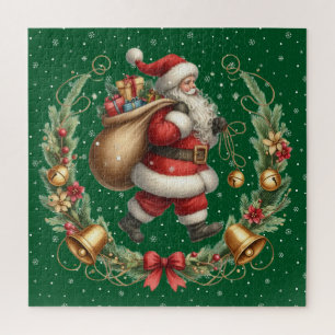 Papai noel de Quebra-cabeça de Vintage
