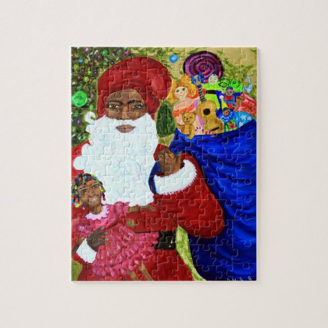 Papai noel de Quebra-cabeça de Wish com Cobrável - (Vertical)