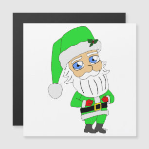 Papai Noel de terno verde chibi