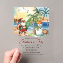 Papai Noel de Verão & Boneco de Neve Natal em Julh