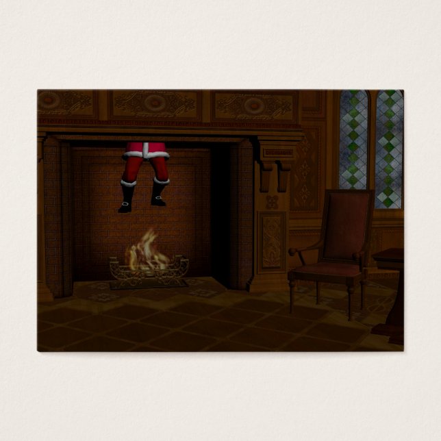 Papai Noel Descendo A Chaminé (Frente)