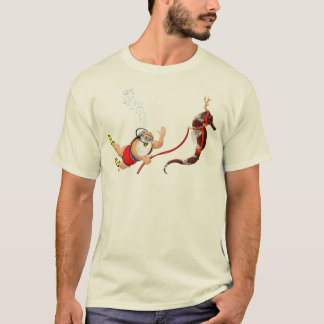 Papai noel do mergulho autónomo & t-shirt do