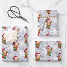 Papai Noel do Natal Labrador Retriever Flocos de N