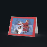 Papai noel e boneco de neve do cartão de Natal de<br><div class="desc">Recordar a família e os amigos durante a época natalícia é uma maneira maravilhosa de permanecer em contacto com as pessoas que você ama e se importa aproximadamente. Eu criei estes cartões de natal do cão com amor e o cuidado e eu somos certos que qualquer um que ama cães...</div>