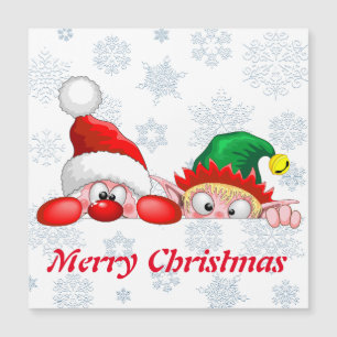 Papai Noel e Elfo Personagens Fofos e Divertidos E