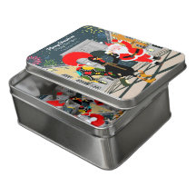 Papai Noel e o tormento de champanhe do galo em No