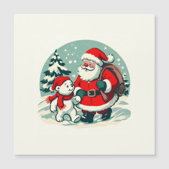 Papai Noel e pequeno urso polar (Frente)
