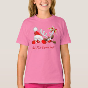 Papai noel e t-shirt engraçados dos desenhos